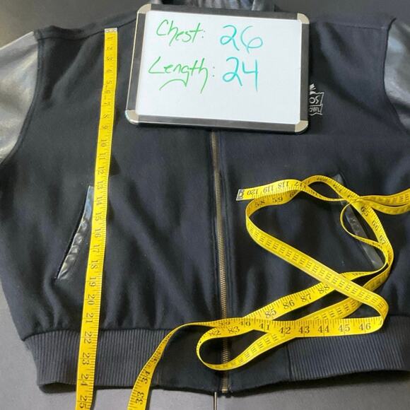 iD Wear Tostitos Fiesta Bowl Bomber Jacket Wool Blend Leather Sleeve Size XL - Picture 8 of 8